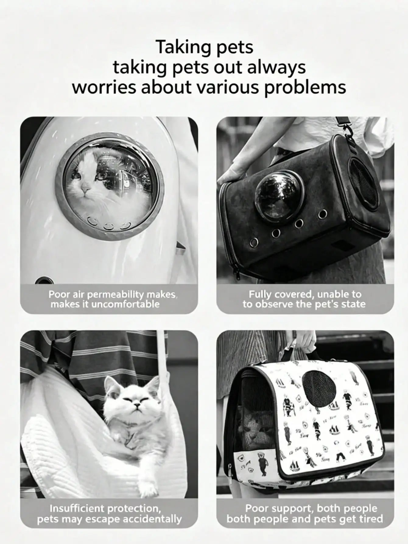 Breathable Mesh Pet Carrier Bag for Cats and Dogs