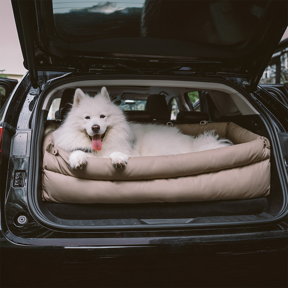 Faux Leather Dog Car Booster Seat Bed | Travel Safe