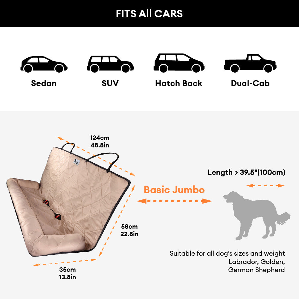 Dog Car Seat for Medium Large Dogs with Safety Harness