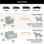 Waterproof Oxford Dog Car Seat Bed with Safety Pillows