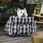 Large Dog Car Seat Bed – Portable Pet Booster with Safety Harness