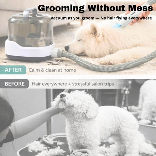 Cordless Vacuum Pet Grooming Kit – All-in-One Home Groomer