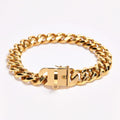Gold Cuban Link Chain Dog Collar by Spark Paws