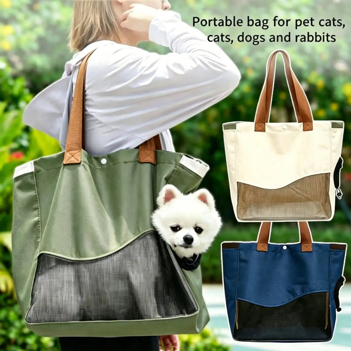 Breathable Mesh Pet Carrier Bag for Cats and Dogs