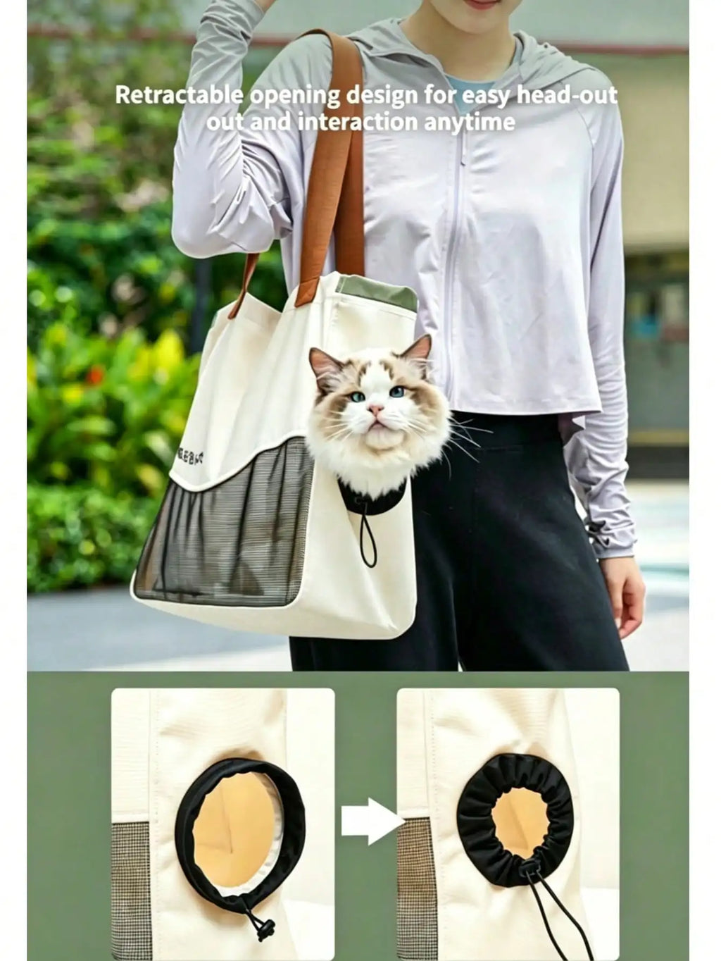 Breathable Mesh Pet Carrier Bag for Cats and Dogs
