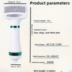 2-in-1 Pet Hair Dryer with Sliding Brush Adjustable Speed