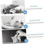 2-in-1 Pet Hair Dryer with Sliding Brush Adjustable Speed