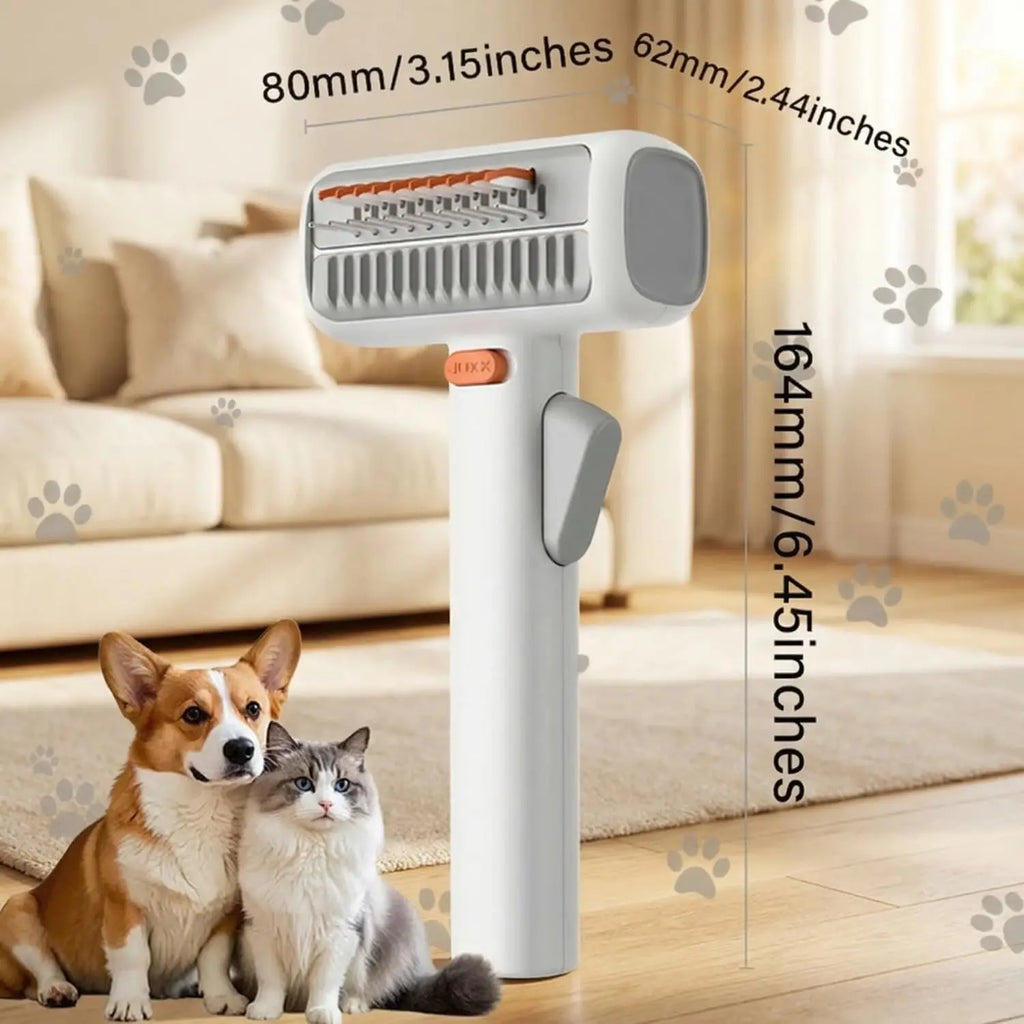 Dog Cat Pet Grooming Comb – 2-in-1 Detangling & Undercoat Rake