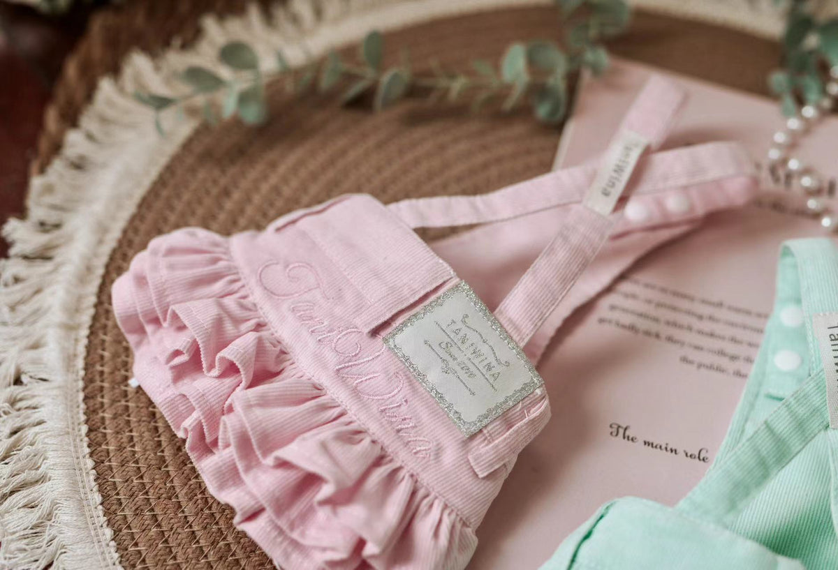 Corduroy Suspender Skirt for Small Dogs – Macaron Colors