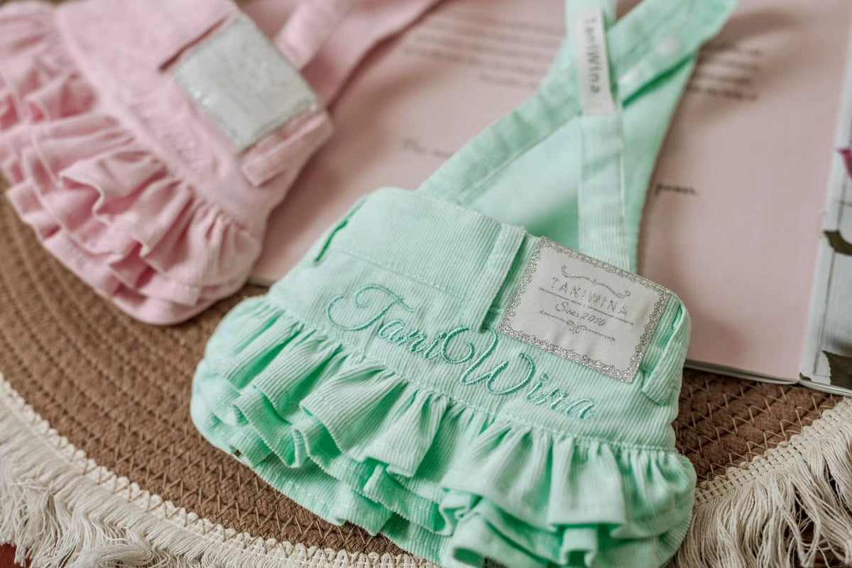 Corduroy Suspender Skirt for Small Dogs – Macaron Colors