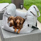 Dog Car Seat Bed – Adjustable Safety Leash & Machine Washable