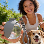 Portable Dog Water Bottle with Collapsible Bowl for Hiking & Travel