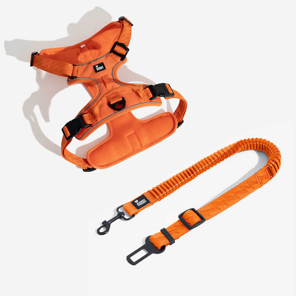 Dog Car Seat Belt Adjustable Nylon Safety Harness Connector