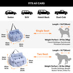 Large Dog Car Seat Bed – Portable Pet Booster with Safety Harness
