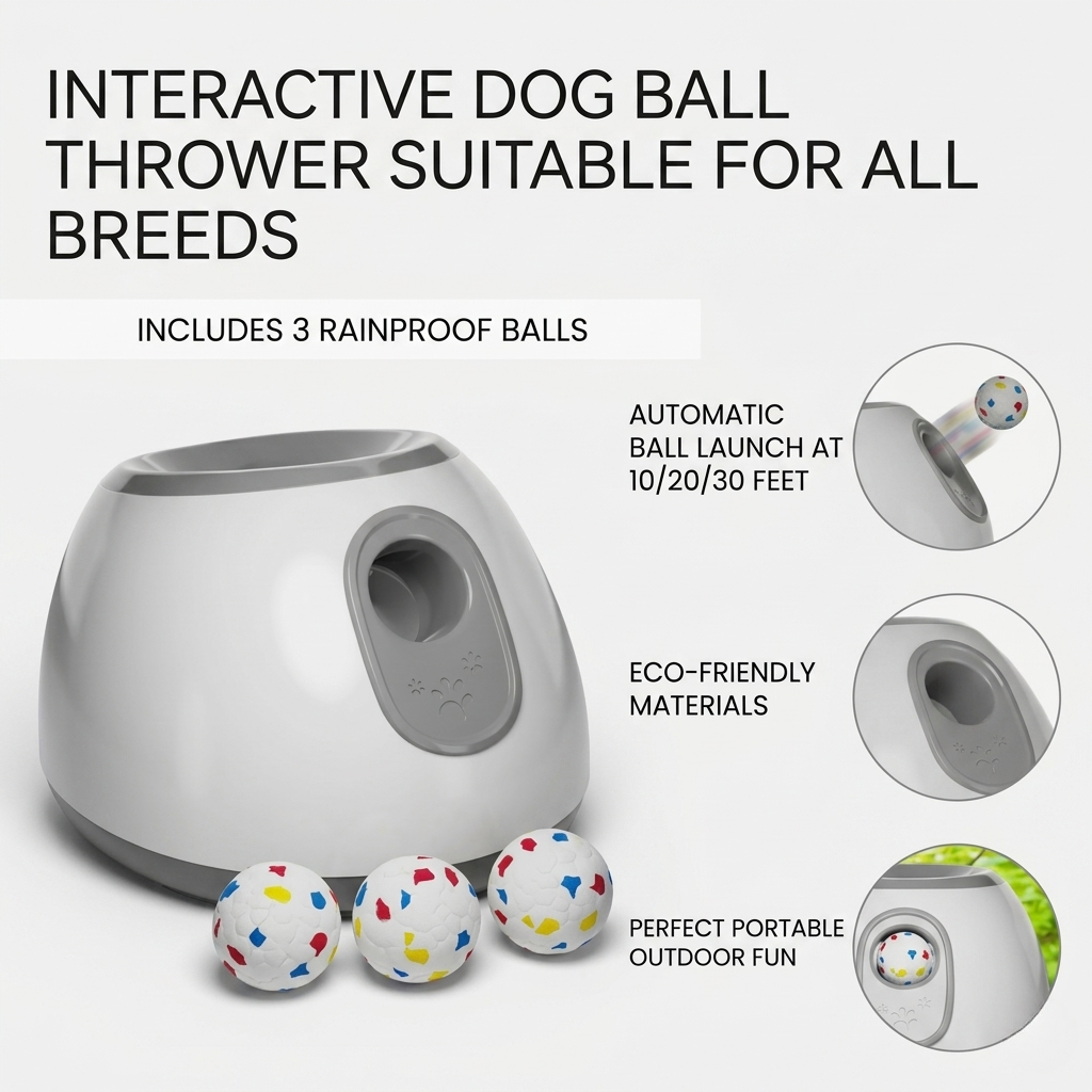 Automatic Dog Ball Launcher – Electric Fetch Toy for Indoor Play