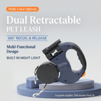Dual Dog Leash with 360° Anti-Tangle Rotation | Retractable