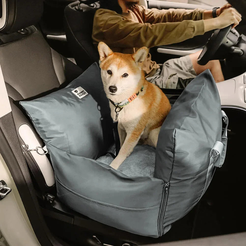 Waterproof Oxford Dog Car Seat Bed with Safety Pillows