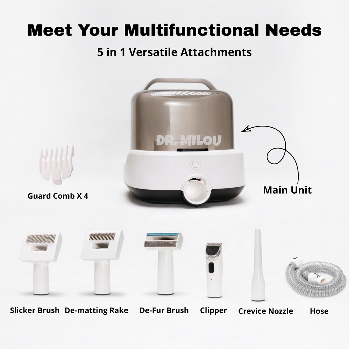 Cordless Vacuum Pet Grooming Kit – All-in-One Home Groomer