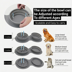 Silicone Collapsible Slow Feeder Travel Bowl for Dogs