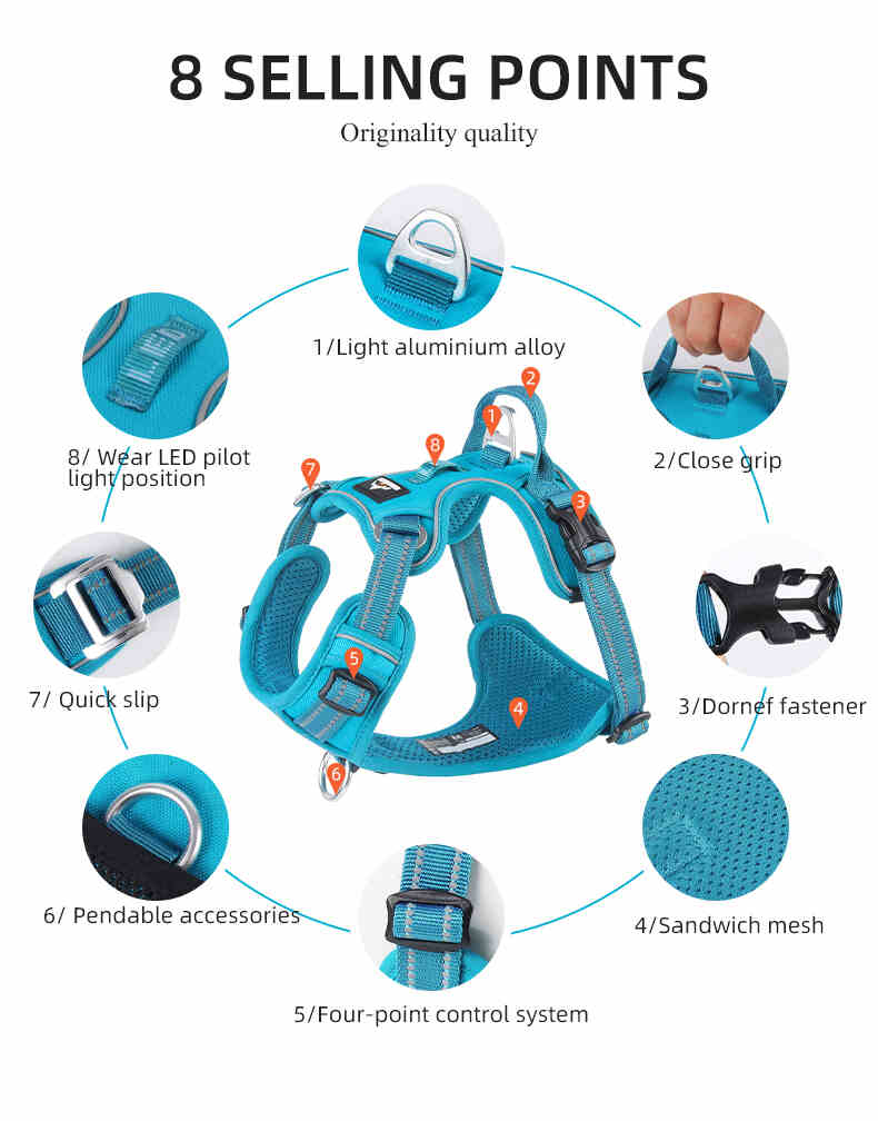 Escape-Resistant No-Pull Dog Harness for Large Breeds