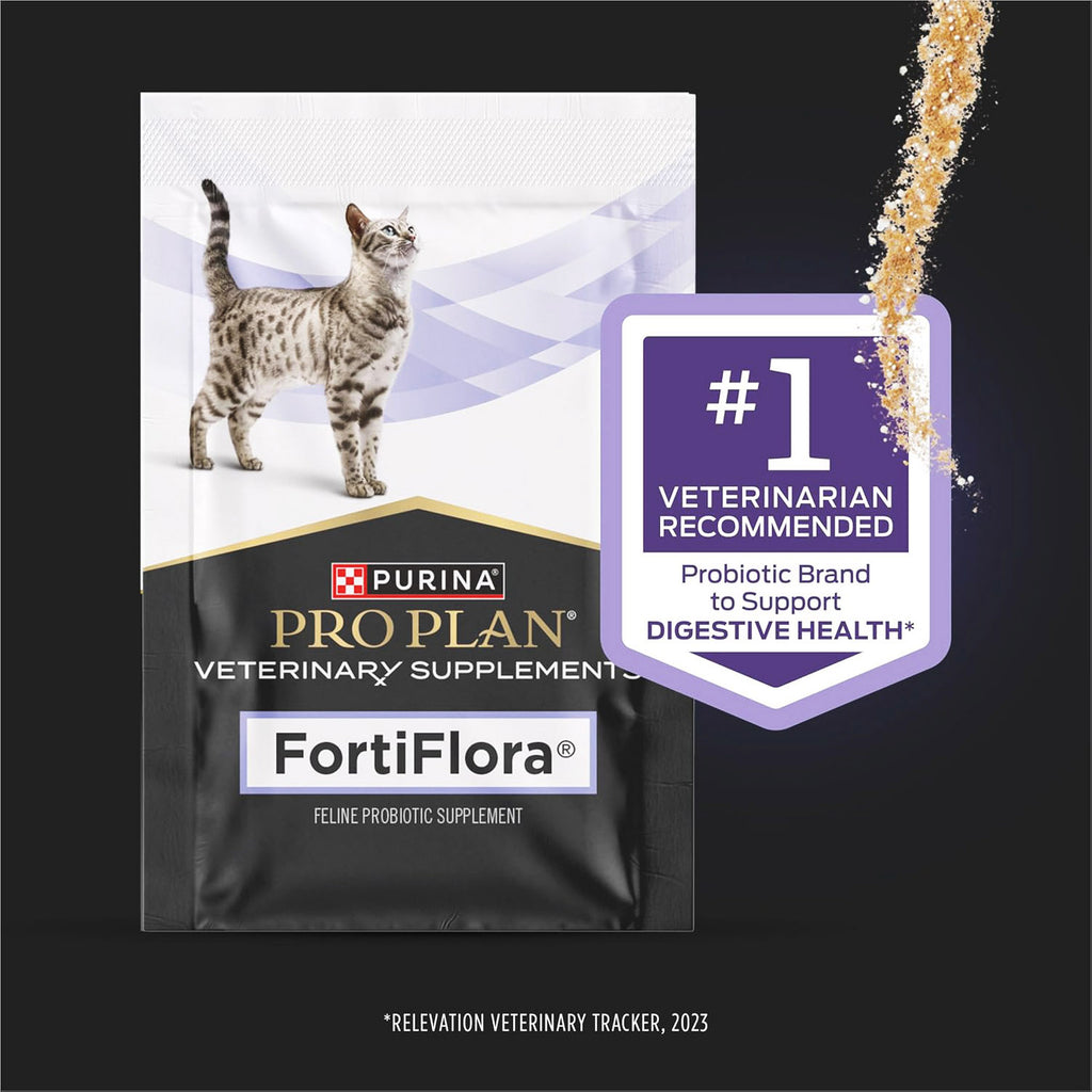 FortiFlora Pro Plan Feline Health Supplement Probiotic Powder for Cats