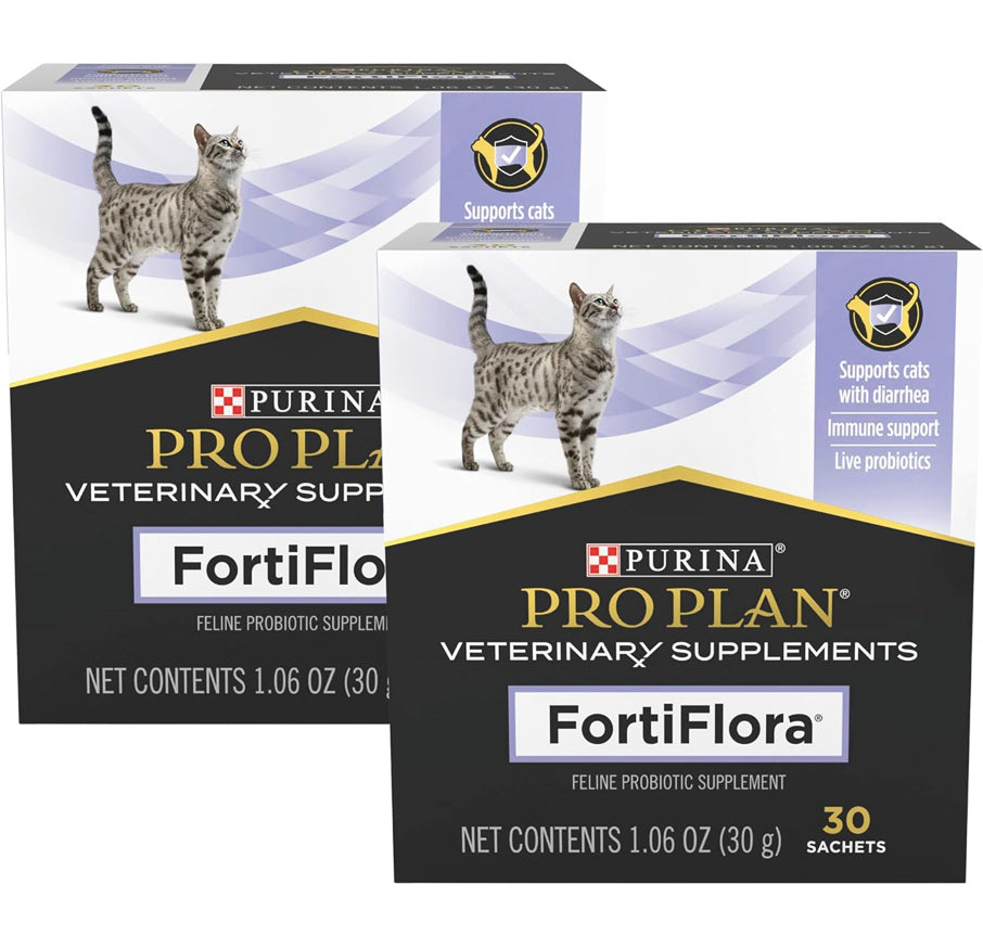 FortiFlora Pro Plan Feline Health Supplement Probiotic Powder for Cats