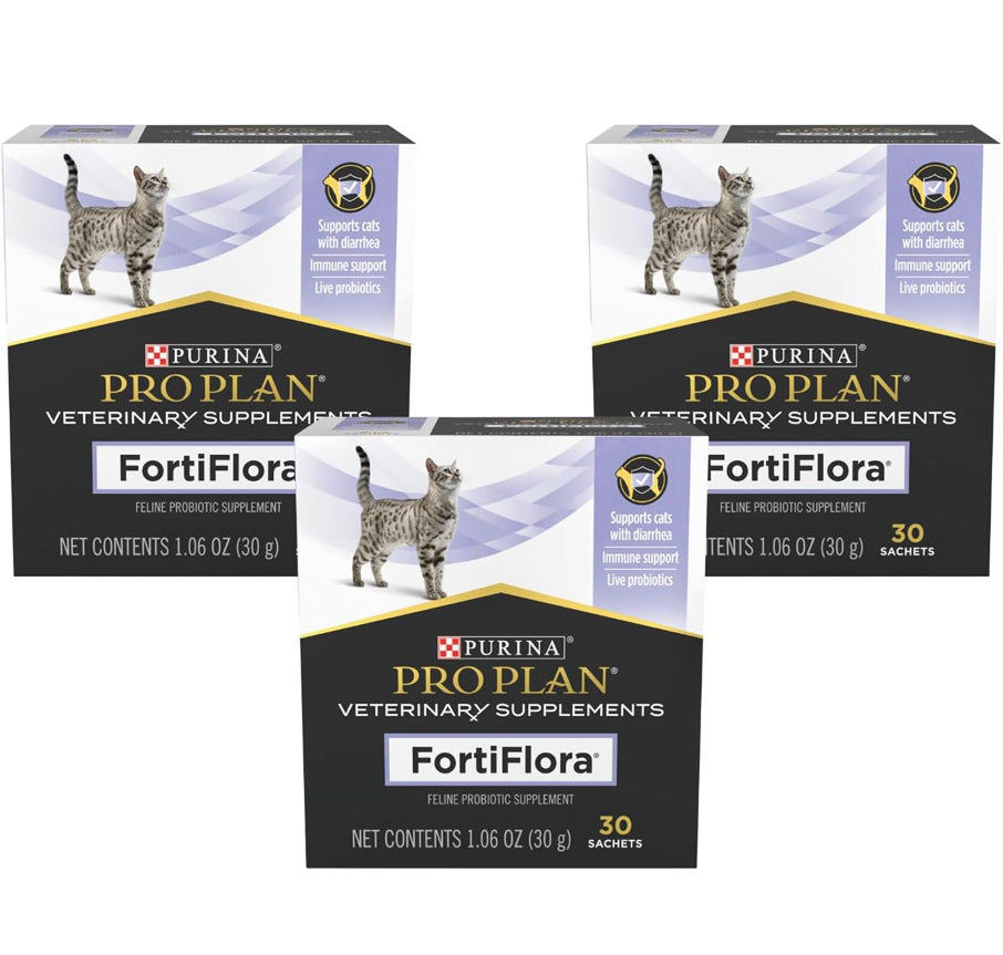 FortiFlora Pro Plan Feline Health Supplement Probiotic Powder for Cats