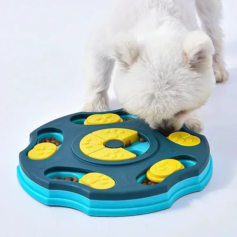 Interactive Dog Puzzle Toy Slow Feeder Bowl Pet Training Game