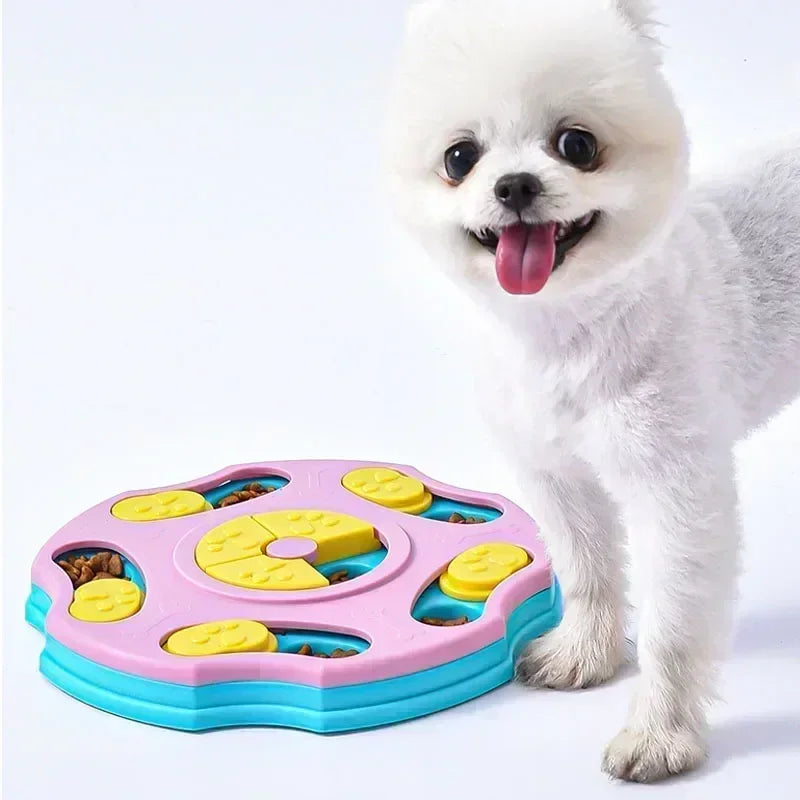 Interactive Dog Puzzle Toy Slow Feeder Bowl Pet Training Game
