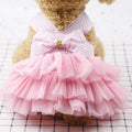 Pet Summer Dress Lace Stripe Skirt for Dogs and Cats