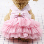 Pet Summer Dress Lace Stripe Skirt for Dogs and Cats