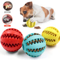 Interactive Rubber Dog Ball Toy – Treat Feeder & Teeth Cleaner