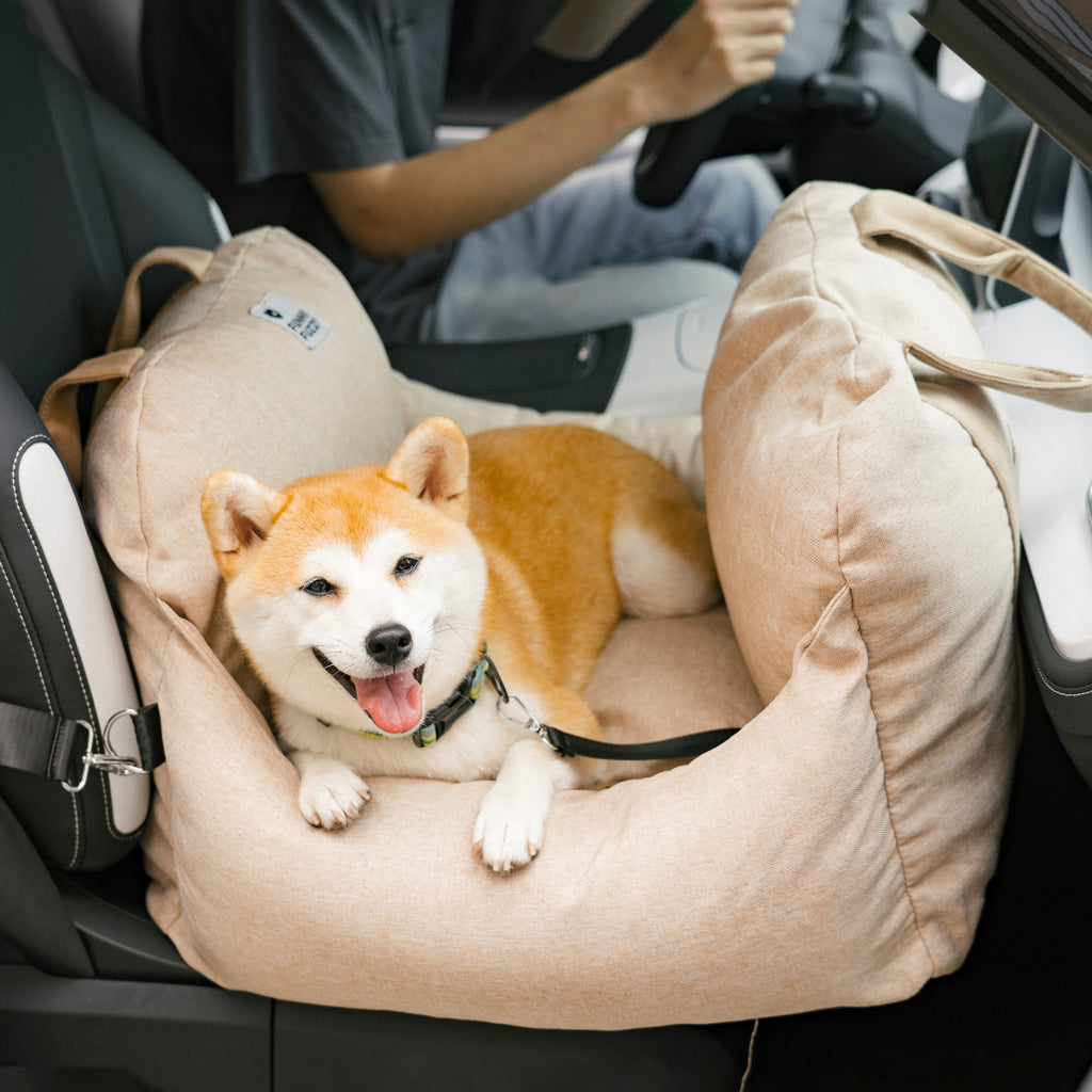 Dog Car Seat Bed – Adjustable Safety Leash & Machine Washable
