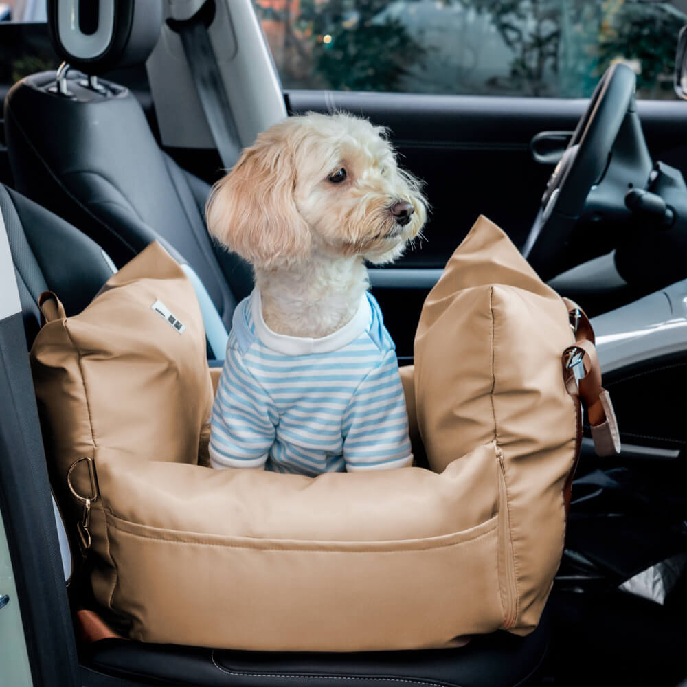 Waterproof Oxford Dog Car Seat Bed with Safety Pillows