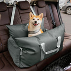 Dog Car Seat Bed – Adjustable Safety Leash & Machine Washable