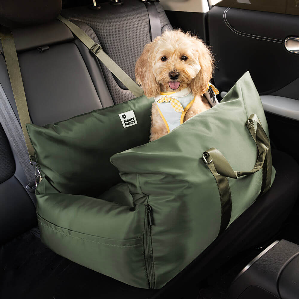 Waterproof Oxford Dog Car Seat Bed with Safety Pillows