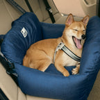 Dog Car Seat Bed – Adjustable Safety Leash & Machine Washable