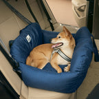 Dog Car Seat Bed – Adjustable Safety Leash & Machine Washable