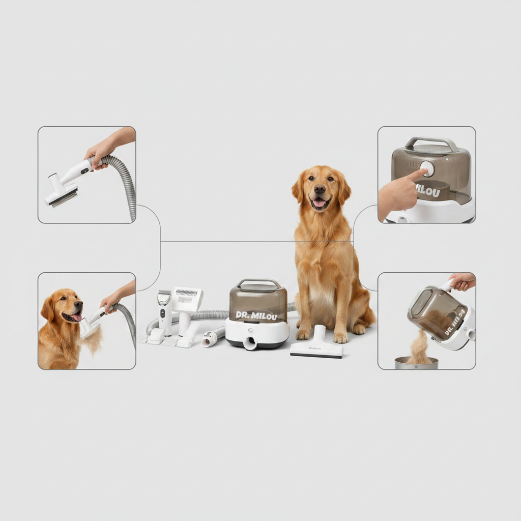 Cordless Vacuum Pet Grooming Kit – All-in-One Home Groomer