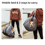Dog Car Seat Bed – Adjustable Safety Leash & Machine Washable