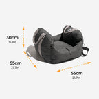 Dog Car Seat Bed – Adjustable Safety Leash & Machine Washable