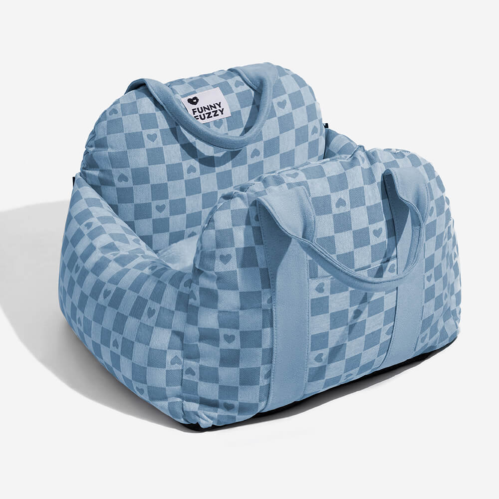 Dog Car Seat Bed – Adjustable Safety Leash & Machine Washable