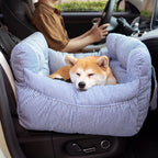 Large Dog Car Seat Bed – Portable Pet Booster with Safety Harness