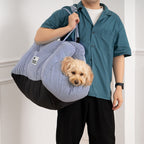 Large Dog Car Seat Bed – Portable Pet Booster with Safety Harness