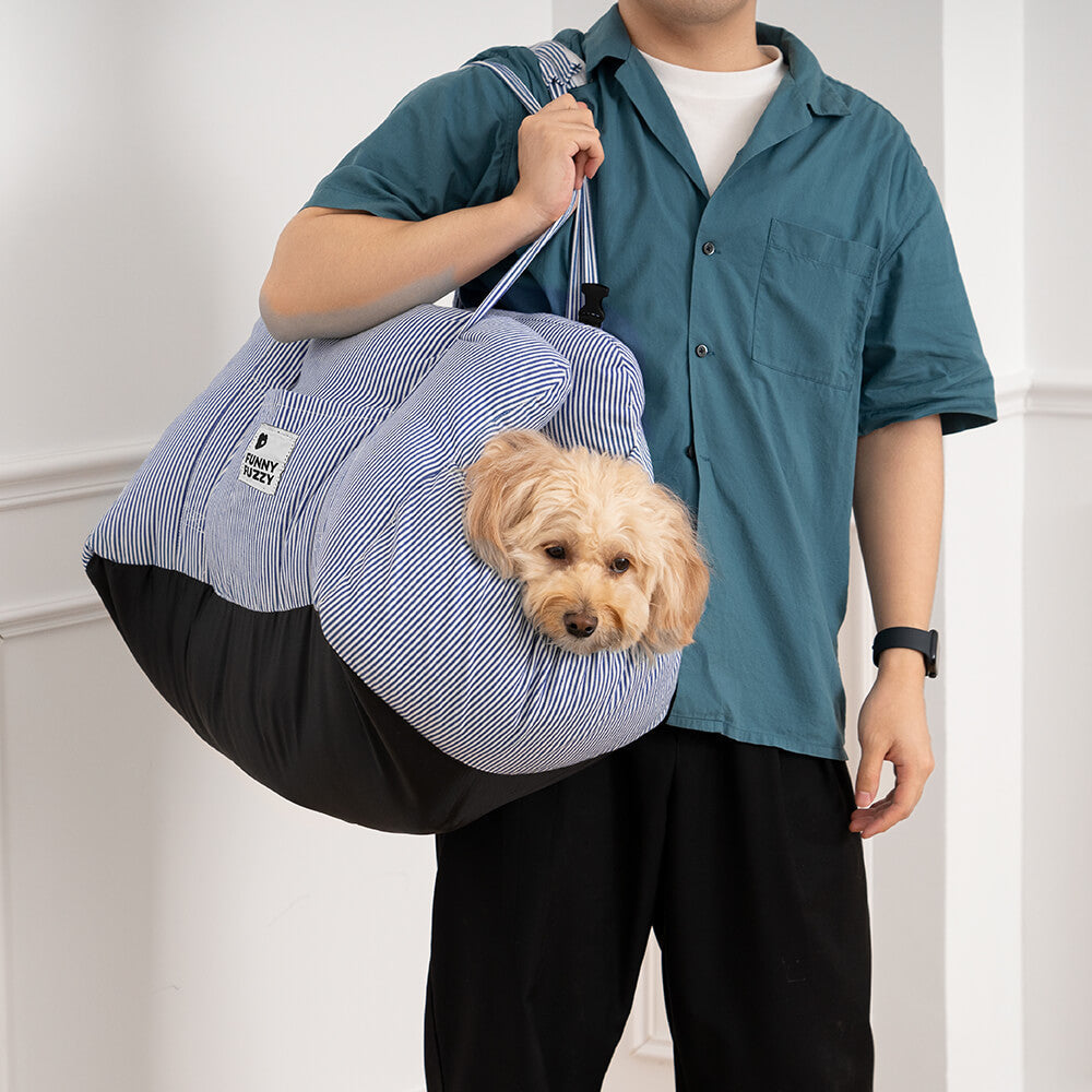Large Dog Car Seat Bed – Portable Pet Booster with Safety Harness