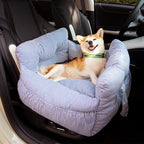 Large Dog Car Seat Bed – Portable Pet Booster with Safety Harness