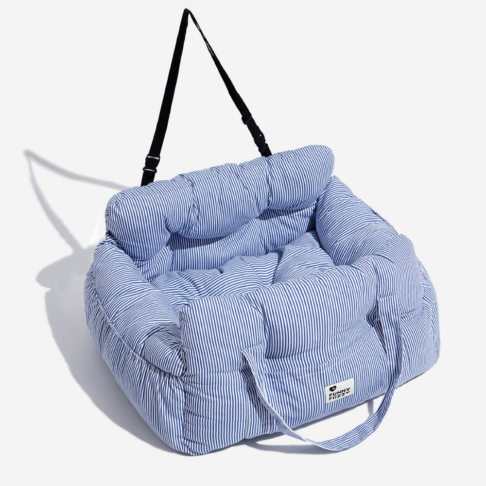 Large Dog Car Seat Bed – Portable Pet Booster with Safety Harness