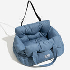 Large Dog Car Seat Bed – Portable Pet Booster with Safety Harness