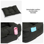 Large Dog Car Seat Bed – Portable Pet Booster with Safety Harness