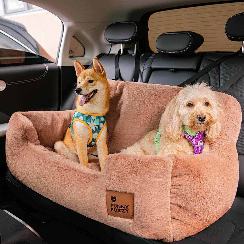 Dog Car Seat for Medium Large Dogs with Safety Harness